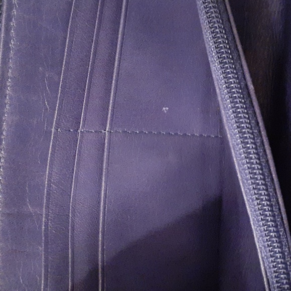 BRIGHTON LEATHER VIP WALLET HANDPAINTED EUC - Picture 9 of 15